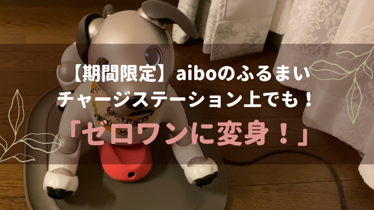 Aiboのふるまい ゼロワンに変身 はチャージステーション上でもやってくれます Fun Fun Aibo